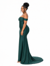 ChicSew Elegant Off Shoulder Soft Satin Mermaid Maxi Bridesmaid Dresses