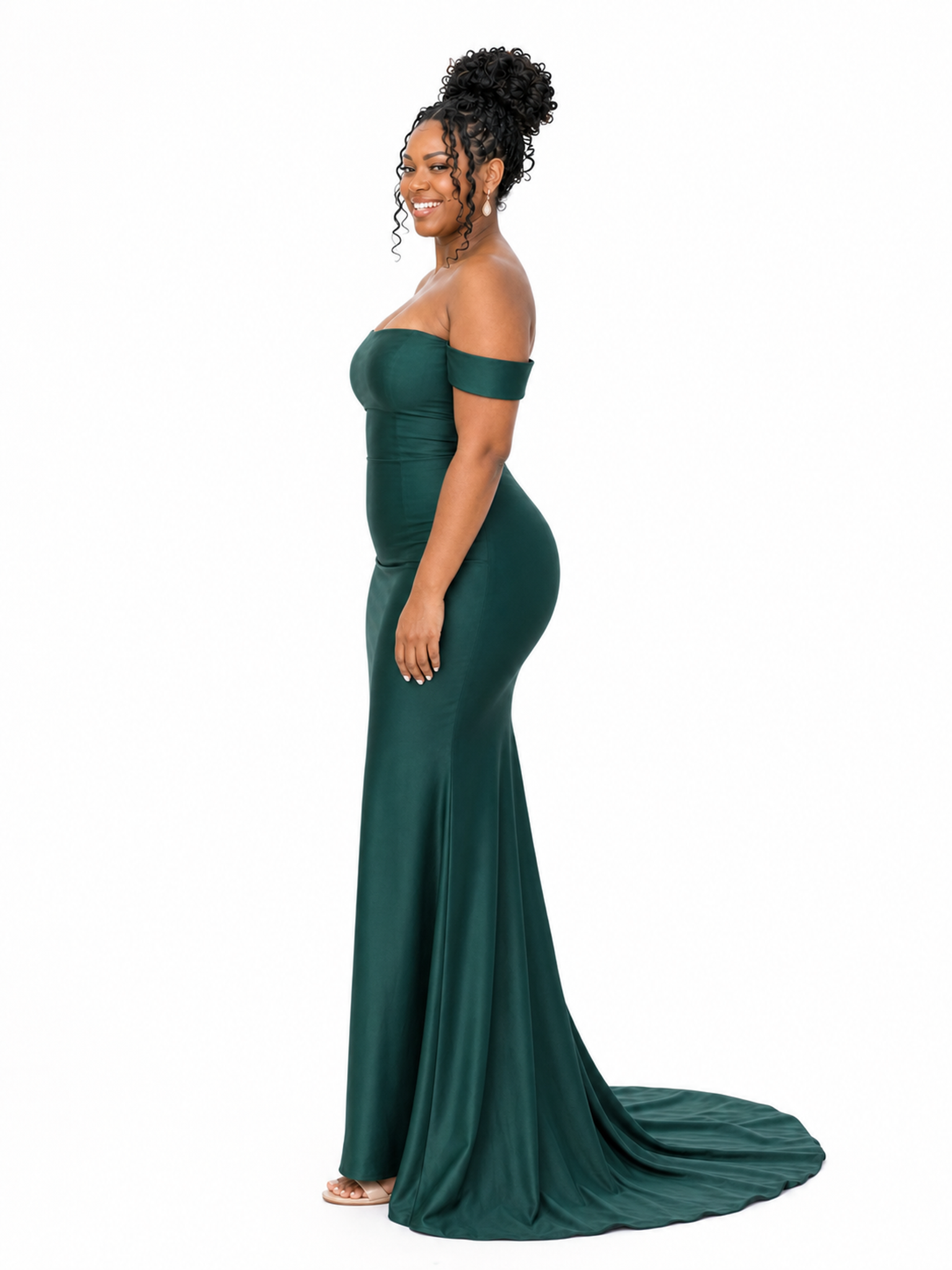 ChicSew Elegant Off Shoulder Soft Satin Mermaid Maxi Bridesmaid Dresses
