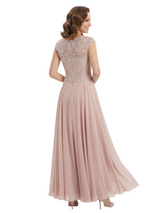 Beautiful Cap Sleeve Lace Chiffon A-Line Mother of the Bride dresses