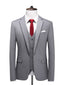 Grey Casual Men's Suit Slim Fit Double Breasted 2 Piece Business Tuxedos CN484