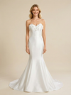 Mermaid Sweetheart Sleeveless Maxi Long Satin Wedding Dresses Online