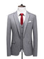 Silver Men's Casual 2 Piece Suit Notch Lapel Flat Tuxedos Set CN464