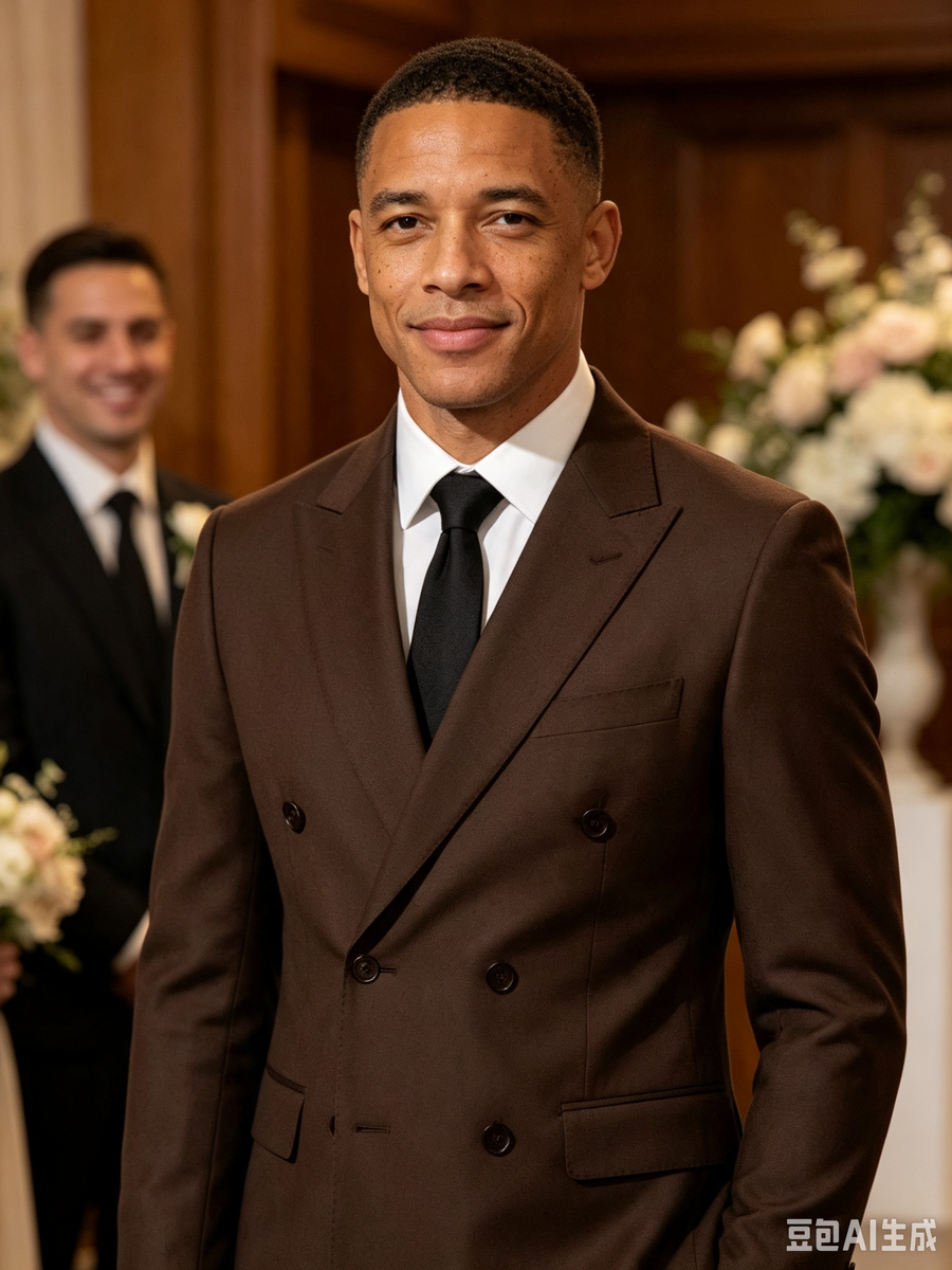 Classic 1 Piece Chocolate Men's Suit with Regular Fit and Sophisticated Peak Lapel