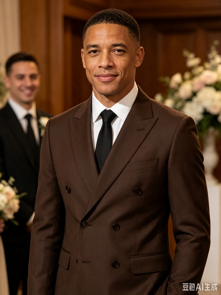 Classic 2 Piece Chocolate Men's Suit with Regular Fit and Sophisticated Peak Lapel