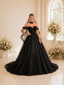 ChicSew Elegant A-line Off The Shoulder Boning Glitter Tulle Long Wedding Dresses