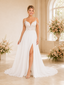 ChicSew Beautiful A-line Spaghetti Straps Lace Tulle Maxi Wedding Dresses Online