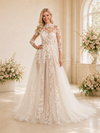 ChicSew Pretty A-Line High Neck Lace Tulle Long Sleeves Full-Length Wedding Dresses