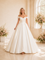 ChicSew Elegant Off The Shoulder A-line Ruched Satin Maxi Long Wedding Dresses
