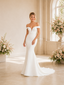 ChicSew Classy Elegant Off The Shoulder Crepe Mermaid Floor-Length Wedding Dress With Train