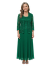 ChicSew Long Sleeve Lace Jacket Ankle Length Chiffon Two Piece Mother of the Bride Dresses