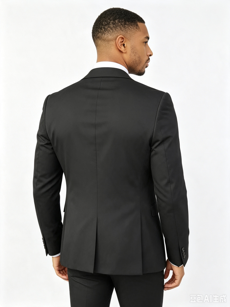 Classic 1 Piece Black Men's Suit with Regular Fit and Sophisticated Peak Lapel