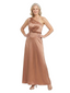 ChicSew One Shoulder Satin Ankle Length A-Line Mother of the Bride Dress With Beaded Waistband