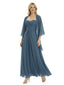 Gorgeous Mother of The Groom Dresses Sweetheart Neck Chiffon Long Gown With Matching Shawl