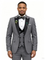 Color Blocking 1 Piece Men's Suit with Regular Fit and Sophisticated Peak Lapel