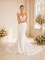 ChicSew Romantic Spaghetti Straps Mermaid Lace Tulle Floor-Length Wedding Dresses With Long Train