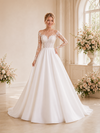 ChicSew Elegant Unique Long Sleeves Lace Satin A-Line Maxi Long Wedding Dresses