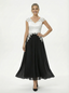 Elegant Black And White Chiffon V-Neck A-Line Cap Sleeves Ankle-Length Mother Of The Bride Dresses