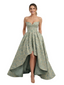 Elegant Floral Jacquard Sweetheart High-Low A-Line Long Formal Evening Dresses