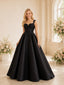 ChicSew Classic Spaghetti Straps Lace Appliques Satin A-Line Floor-Length Wedding Dresses