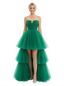ChicSew Tulle Strapless Sleeveless A Line Long Party Ball Gown Prom Dresses