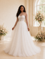 ChicSew Elegant Long Sleeves Tulle Lace A-Line Maxi Wedding Dress With Beading