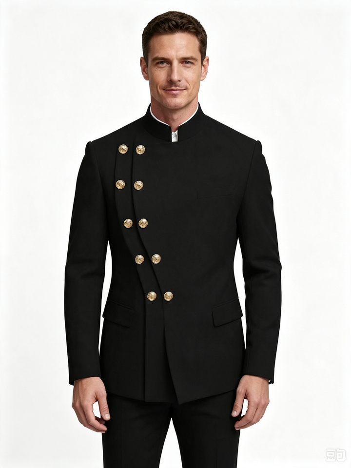 Classic 2 Piece Black Men's Suit with Regular Fit and Sophisticated Peak Lapel