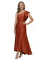 ChicSew One Shoulder Ruffle Mother Of The Groom Dress Satin High Low Hemline Fancy Attire