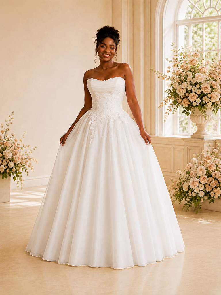ChicSew Elegant Sweetheart A-Line Lace Tulle Maxi Wedding Dress With Applique