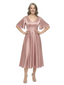 ChicSew Fancy V-Neck Lace Appliques Silky Satin A-Line Mother Of The Groom Evening Gowns