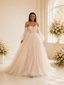 ChicSew Unqiue Modern Sweetheart Long Sleeves A-Line Tulle Maxi Wedding Dress