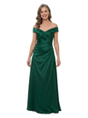 ChicSew Off The Shoulder Floor-Length Ruched A-Line Satin Mother Of The Groom Dresses Classic Fit