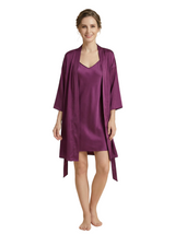 Women's 3/4 Sleeves Bride Bridesmaid Robes Silk Like Short Wedding Robes