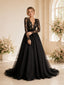 ChicSew Unique Deep V-Neck A-line Long Sleeves Lace Tulle Wedding Dresses Online