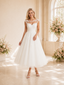 ChicSew Elegant Illusion Sleeveless A-Line Midi Lace Tulle Wedding Dresses