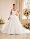 ChicSew Elegant Long Sleeves Lace Applique Chiffon A-Line Maxi Wedding Dress