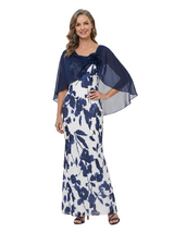 ChicSew Beautiful Chiffon Sheath Floor-Length Mother Of The Bride Dresses With Capelet