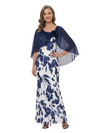 ChicSew Beautiful Chiffon Sheath Floor-Length Mother Of The Bride Dresses With Capelet