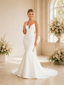 ChicSew Classy Spaghetti Straps Crepe Mermaid Floor-Length Wedding Dress With Bow Knot