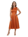 ChicSew Pretty Jewel Neck Mother Of The Bride Dresses Sleeveless Satin A-Line Party Gown