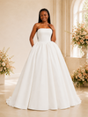 ChicSew Elegant Strapless Crepe A-Line Floor-Length Wedding Dress