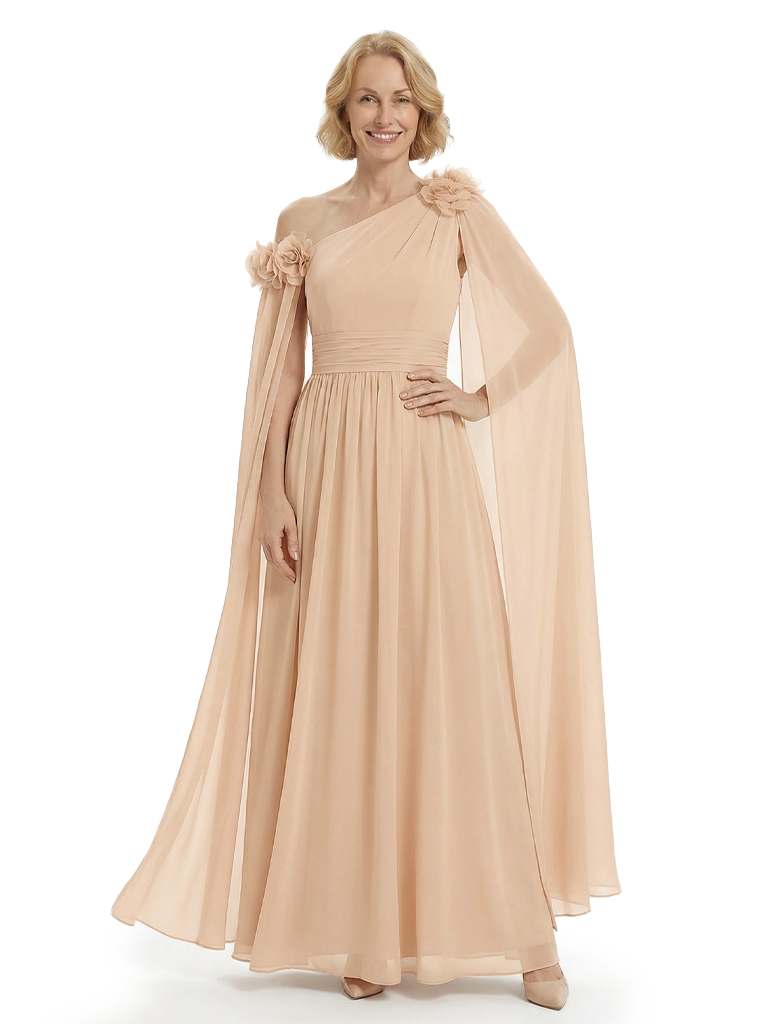 Chicsew Stylish Modern Long Sleeves Mother of The Bride A-Line Chiffon