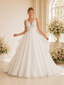 ChicSew Elegant Spaghetti Straps V-Neck A-Line Lace Chiffon Long Wedding Dresses
