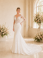ChicSew Delicate V-Neck Mermaid Lace Tulle Long Sleeves Maxi Long Wedding Dresses