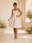 ChicSew Mondern A-Line Sweetheart Sleeveless Satin Knee-Length Wedding Dress