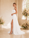 ChicSew Fancy Elegant A-Line Chiffon Sweetheart Ruched Maxi Wedding Dress