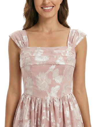 ChicSew Elegant Burnout Chiffon Square Neck A-Line Floor-Length Evening Dresses For Women