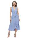 ChicSew Sleeveless V-Neck Chiffon Ruched A-Line Dress For Mother Of The Bride With Unique Ruffles