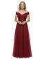 ChicSew Classy Off The Shoulder Ruched Tulle A-Line Mother Of The Bride Gowns Full Length