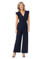 ChicSew Modern V-Neck Flutter Sleeves Chiffon Mother Of The Bride Jumpsuit