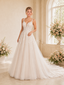 ChicSew Elegant Spaghetti Straps A-Line Lace Tulle Floor-Length Wedding Dresses With Train